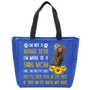 Sunflower Kin Spaniel Mom Mothers Day Dog Mom Cute Gift Zip Tote Bag