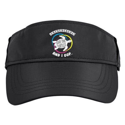 SKSKSK and I Oop... Save The Turtles Adult Drive Performance Visor