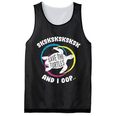SKSKSK and I Oop... Save The Turtles Mesh Reversible Basketball Jersey Tank