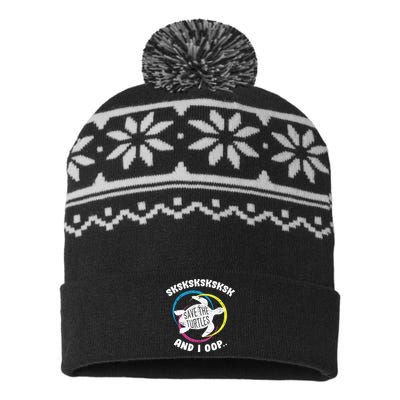 SKSKSK and I Oop... Save The Turtles USA-Made Snowflake Beanie