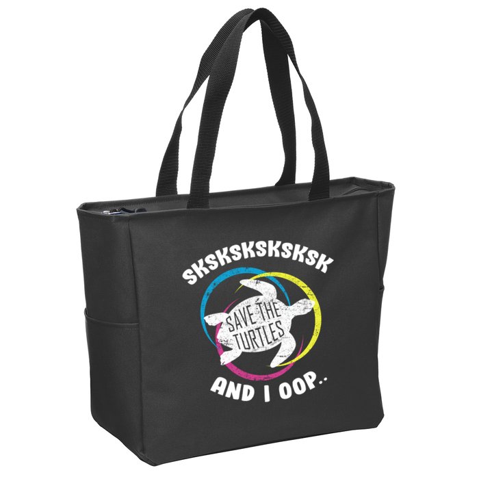 SKSKSK and I Oop... Save The Turtles Zip Tote Bag