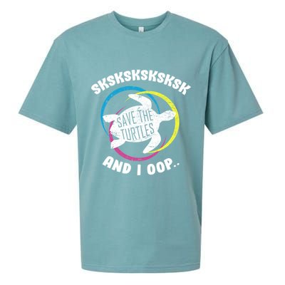 SKSKSK and I Oop... Save The Turtles Sueded Cloud Jersey T-Shirt