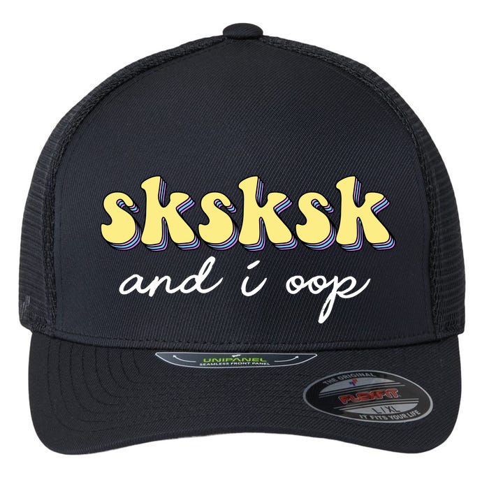 SKSKSK And I Oop Save A Turtle Flexfit Unipanel Trucker Cap