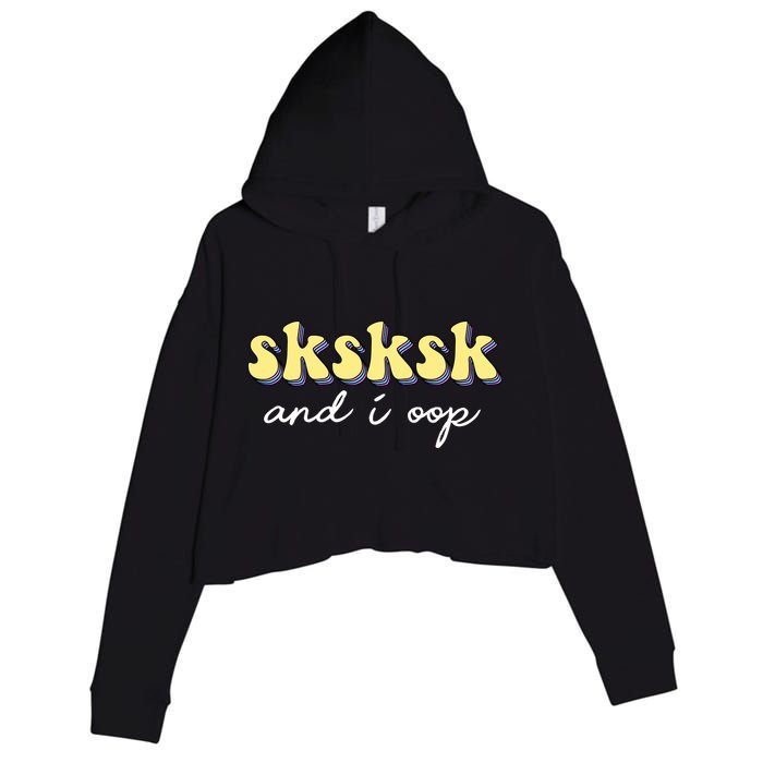SKSKSK And I Oop Save A Turtle Crop Fleece Hoodie