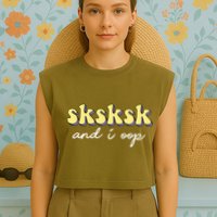 SKSKSK And I Oop Save A Turtle Garment-Dyed Women's Muscle Tee