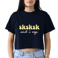 SKSKSK And I Oop Save A Turtle Crop Top