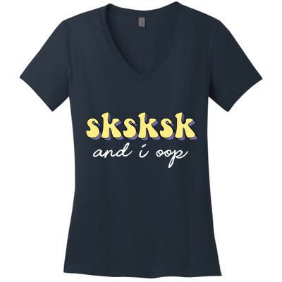 SKSKSK And I Oop Save A Turtle Women's V-Neck T-Shirt