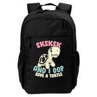 SKSKSK And I Oop Save A Turtle Vintage Backpack
