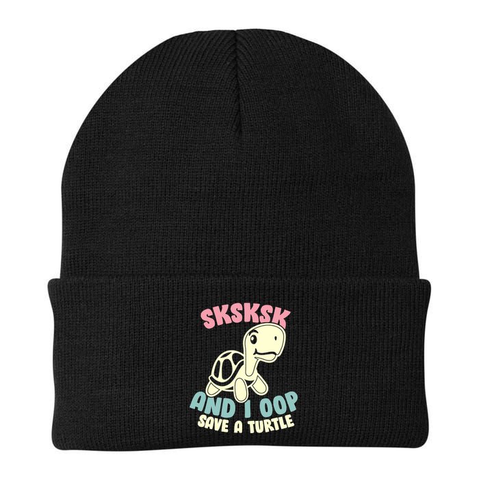 SKSKSK And I Oop Save A Turtle Vintage Knit Cap Winter Beanie