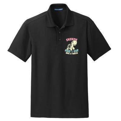 SKSKSK And I Oop Save A Turtle Vintage Dry Zone Grid Polo