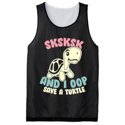 SKSKSK And I Oop Save A Turtle Vintage Mesh Reversible Basketball Jersey Tank