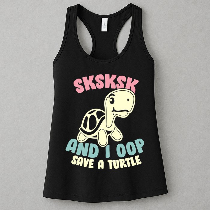SKSKSK And I Oop Save A Turtle Vintage Womens Tank Top