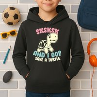 SKSKSK And I Oop Save A Turtle Vintage Kids Hoodie