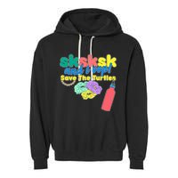 SKSKSK And I oop Save the Turtles Garment-Dyed Fleece Hoodie