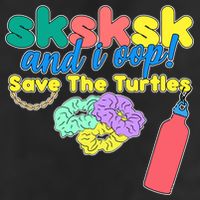 SKSKSK And I oop Save the Turtles 7 Panel Mesh Trucker Snapback Hat