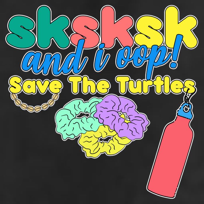SKSKSK And I oop Save the Turtles 7 Panel Mesh Trucker Snapback Hat