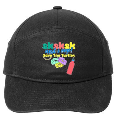 SKSKSK And I oop Save the Turtles 7-Panel Snapback Hat