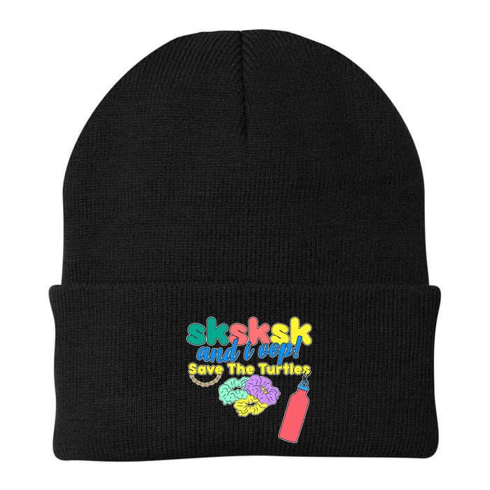SKSKSK And I oop Save the Turtles Knit Cap Winter Beanie