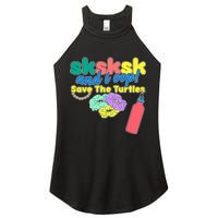 SKSKSK And I oop Save the Turtles Women's Perfect Tri Rocker Tank