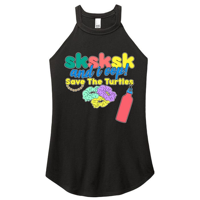 SKSKSK And I oop Save the Turtles Women's Perfect Tri Rocker Tank