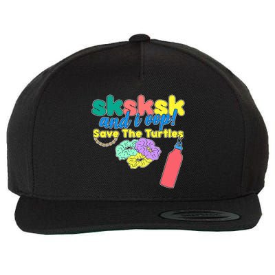 SKSKSK And I oop Save the Turtles Wool Snapback Cap