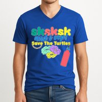 SKSKSK And I oop Save the Turtles V-Neck T-Shirt