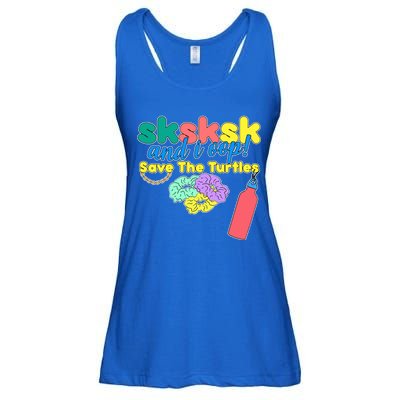 SKSKSK And I oop Save the Turtles Ladies Essential Flowy Tank