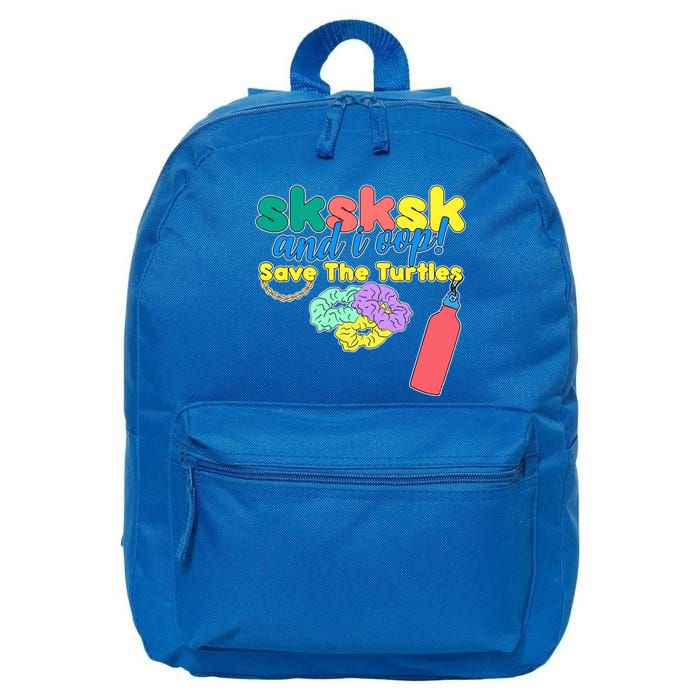 SKSKSK And I oop Save the Turtles 16 in Basic Backpack