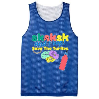 SKSKSK And I oop Save the Turtles Mesh Reversible Basketball Jersey Tank