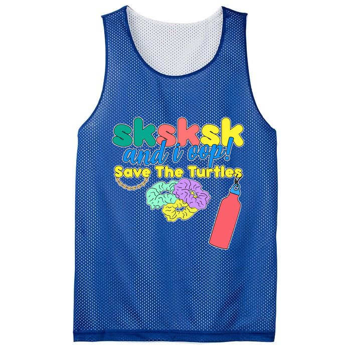 SKSKSK And I oop Save the Turtles Mesh Reversible Basketball Jersey Tank