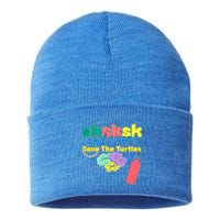 SKSKSK And I oop Save the Turtles Sustainable Knit Beanie