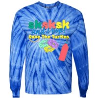 SKSKSK And I oop Save the Turtles Tie-Dye Long Sleeve Shirt