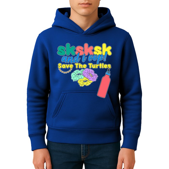 SKSKSK And I oop Save the Turtles Kids Hoodie