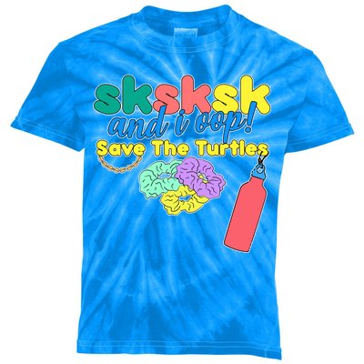 SKSKSK And I oop Save the Turtles Kids Tie-Dye T-Shirt