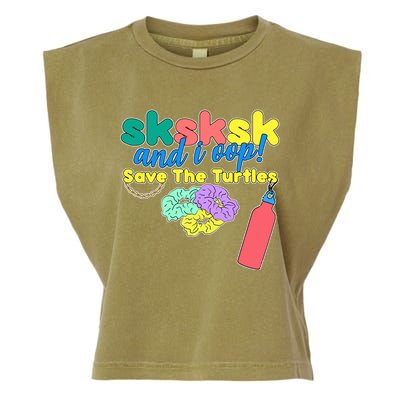 SKSKSK And I oop Save the Turtles Garment-Dyed Women's Muscle Tee
