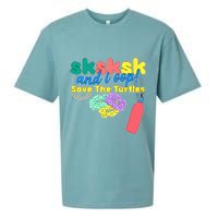 SKSKSK And I oop Save the Turtles Sueded Cloud Jersey T-Shirt