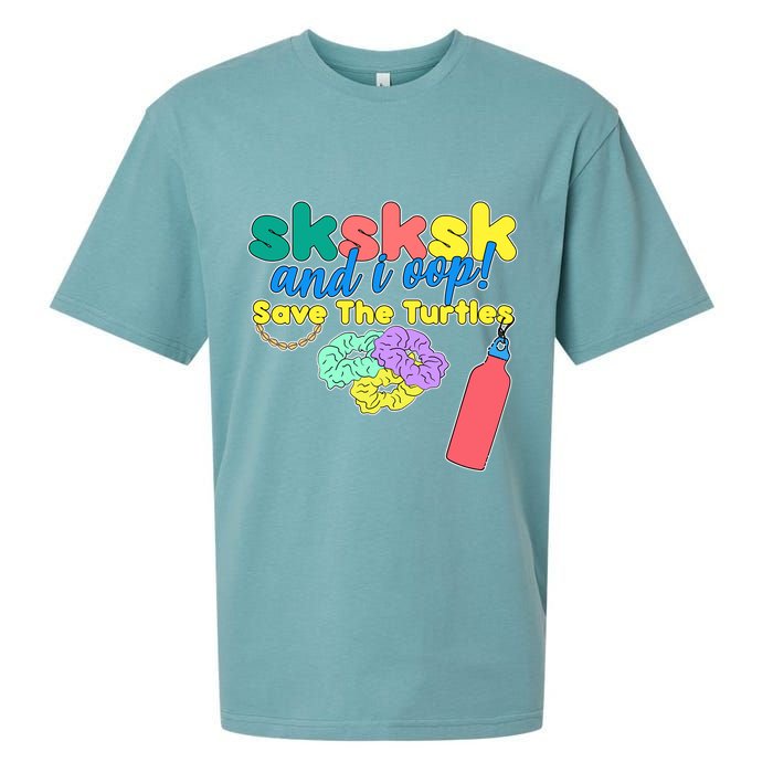 SKSKSK And I oop Save the Turtles Sueded Cloud Jersey T-Shirt