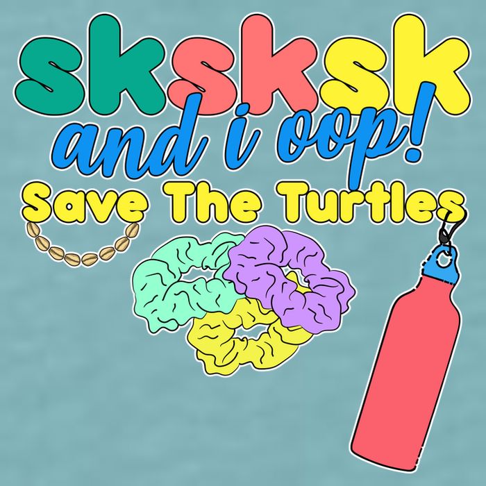 SKSKSK And I oop Save the Turtles Sueded Cloud Jersey T-Shirt