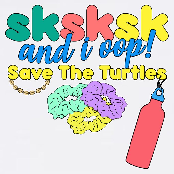 SKSKSK And I oop Save the Turtles Garment-Dyed Sweatshirt