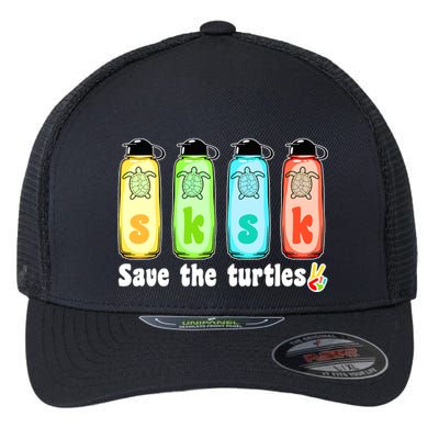 SKSKSK Save The Turtles Peace Flexfit Unipanel Trucker Cap