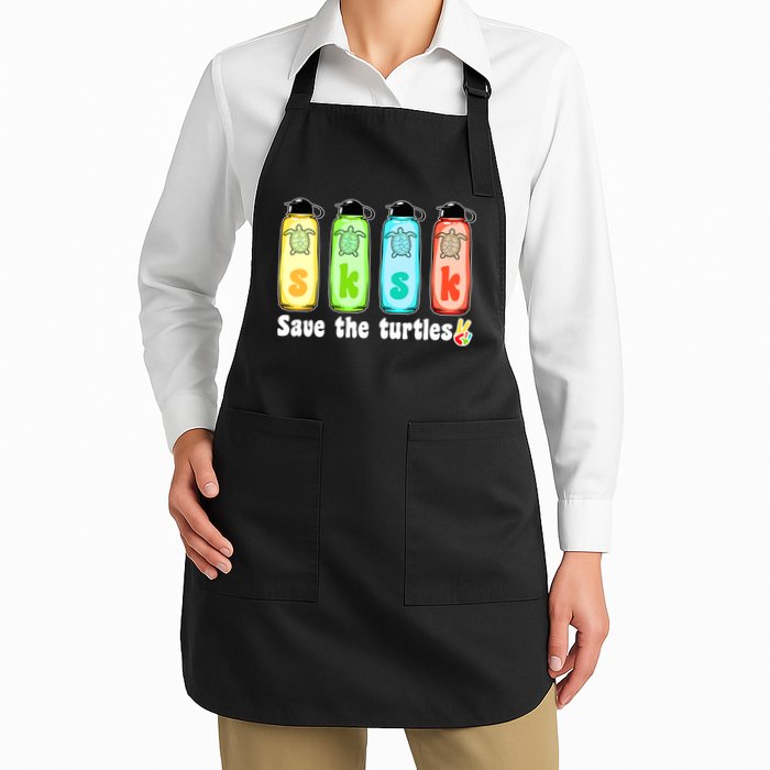 SKSKSK Save The Turtles Peace Apron