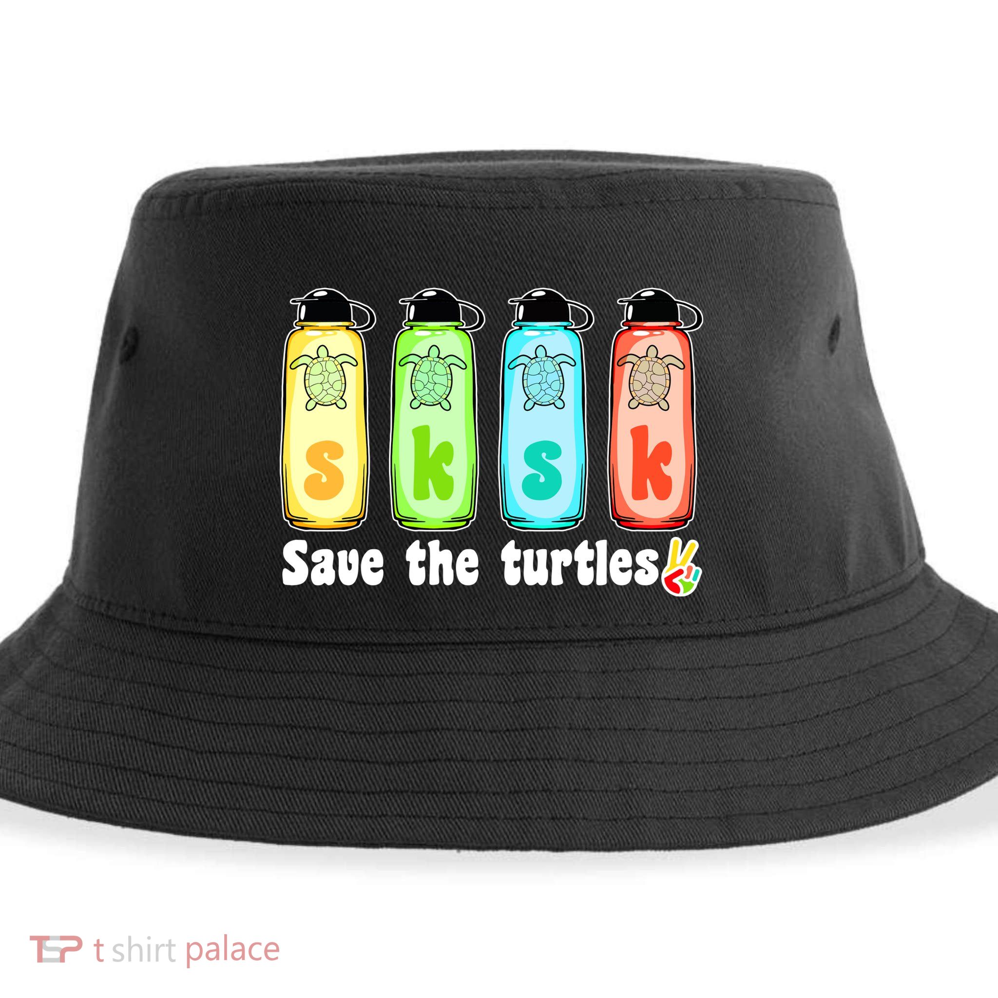 SKSKSK Save The Turtles Peace Sustainable Bucket Hat