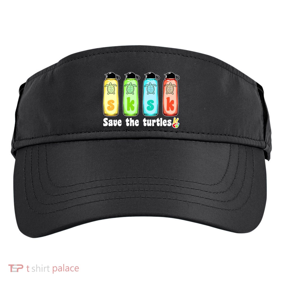 SKSKSK Save The Turtles Peace Adult Drive Performance Visor