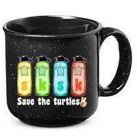 SKSKSK Save The Turtles Peace 15oz Campfire Ceramic Mug