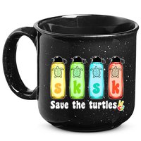 SKSKSK Save The Turtles Peace 15oz Campfire Ceramic Mug