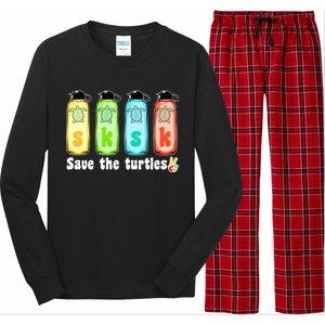 SKSKSK Save The Turtles Peace Long Sleeve Pajama Set