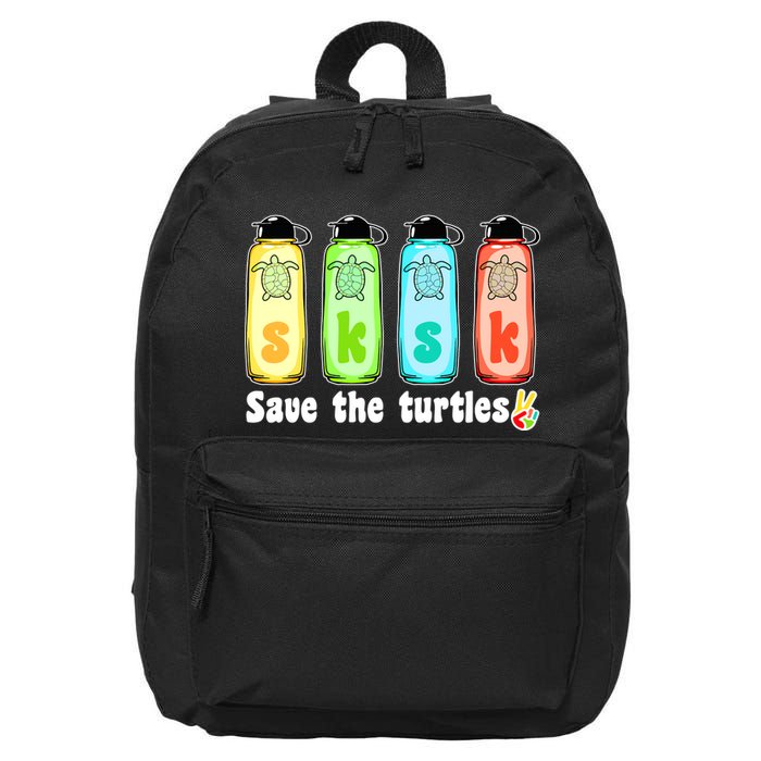 SKSKSK Save The Turtles Peace 16 in Basic Backpack