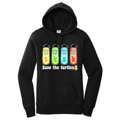 SKSKSK Save The Turtles Peace Women's Pullover Hoodie