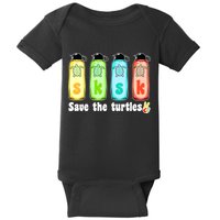 SKSKSK Save The Turtles Peace Baby Bodysuit