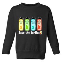 SKSKSK Save The Turtles Peace Toddler Sweatshirt